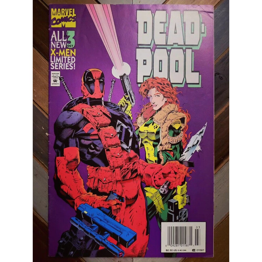 Deadpool #3 (1994) Ltd Series Juggernaut, Banshee, Mark Waid, Ian Churchill (FN)